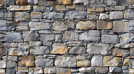 Stone Wall Constructed With Various Sized Rocks