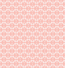 Seamless vector ornament. Modern wavy background. Geometric modern pink white pattern - 730287514