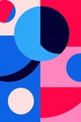 An Indigo poster featuring various abstract design elements