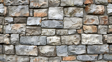 Stone Wall With Various Colors and Sizes
