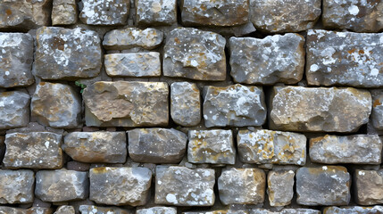 Obraz premium Stone Wall Composed of Small Rocks
