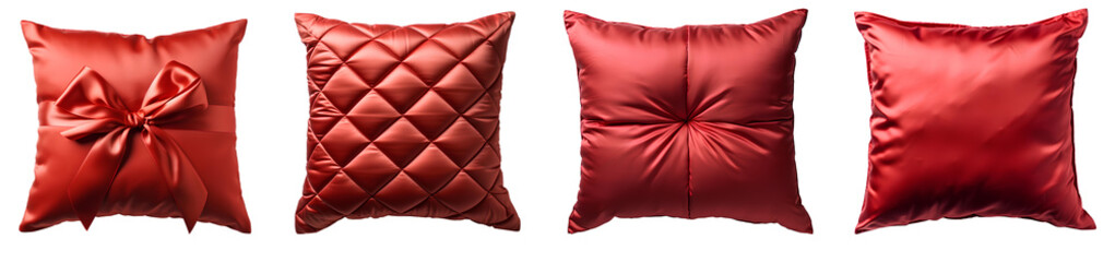 red pillow set png. red cushion set png. red cushion png. black pillow png