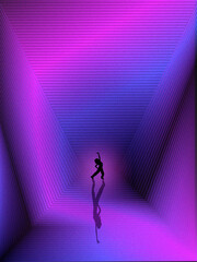 silhouette of a dancing girl