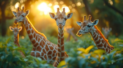 Obraz premium giraffe background for world wildlife day. copy space for text