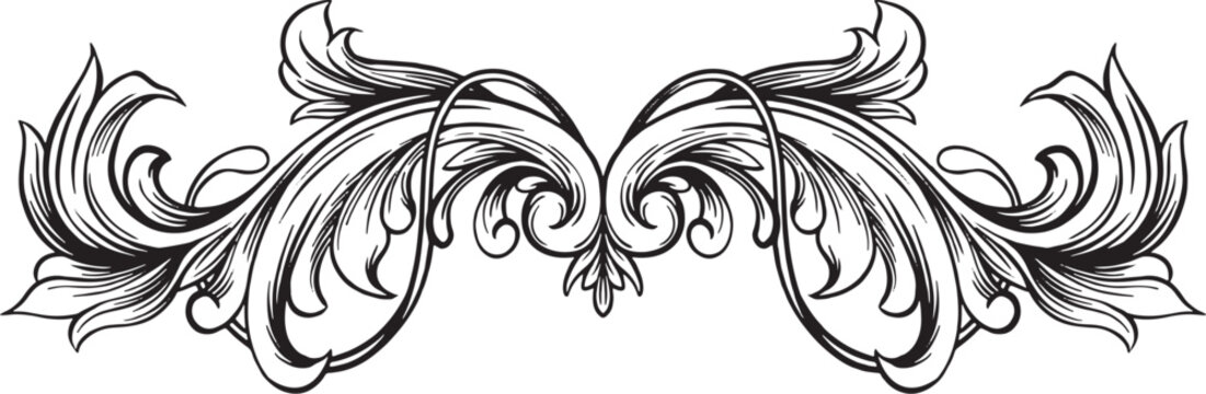 heraldic baroque motif 1