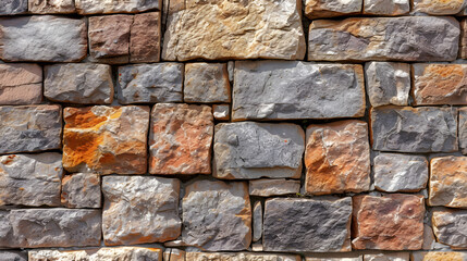 Stone Wall Made up of Different Colored Rocks