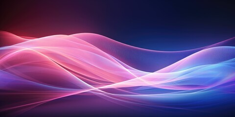 abstract futuristic background with pink blue glowing neon moving high speed wave lines and bokeh lights