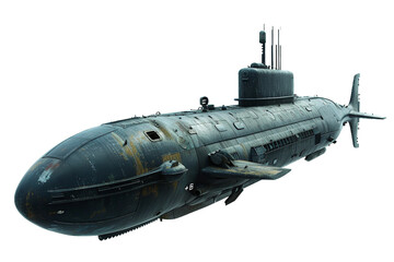 Submarine, transparent background.