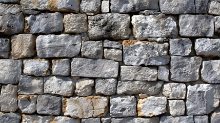Fototapeta premium Stone Wall Constructed With Small Rocks