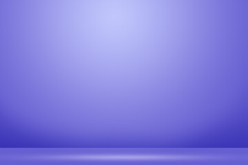Solid Periwinkle blue Color Background. Empty Room Wall for Product Display. Beautiful Studio Background for Advertisement. 3d Render Background. Abstract wall Design.  Interior Room Wall with Floor.