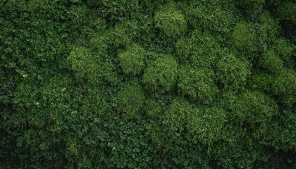 lush dark green moss covering forest floor, providing natural background texture