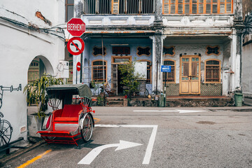 street view of george town old town, malaysia