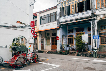 street view of george town old town, malaysia