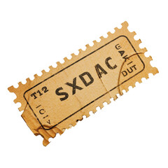 Ticket, transparent background.