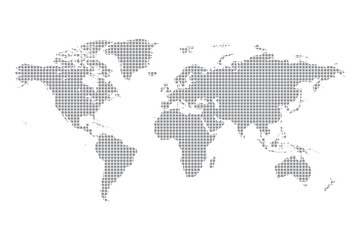 Fototapeta na wymiar Squre Pattern world map