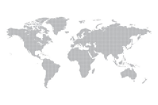 Squre Pattern world map