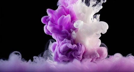 Colorful smoke explosion, abstract background - obrazy, fototapety, plakaty