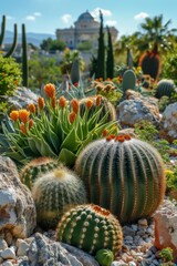 A cactus garden