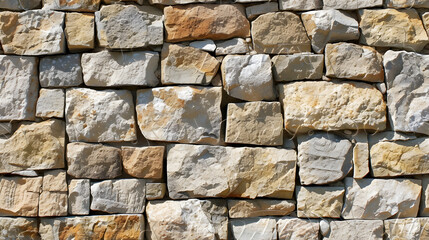 Multicolored and Varied Stone Wall