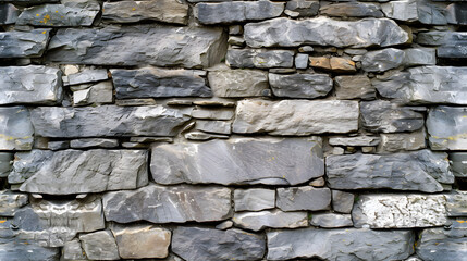 Close Up of a Stone Wall Made of Rocks