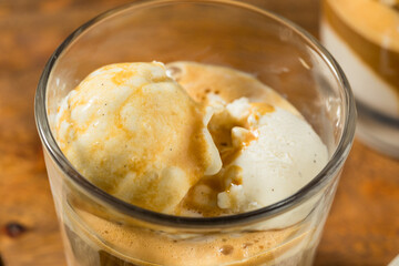 Frozen Sweet Affogato Coffee Dessert