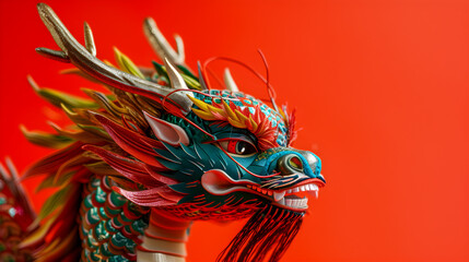 dragon celebrating chinese new year