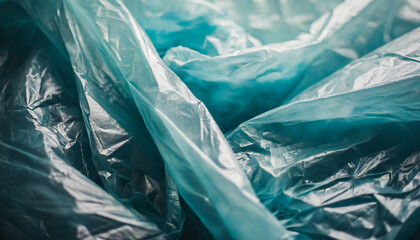 wrinkled plastic bag texture, symbolizing environmental degradation and waste pollution