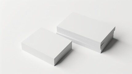 Sleek & Simple: Minimalist Business Card Mockup in Pristine White