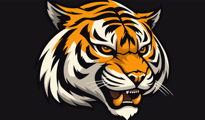 tiger head logo symbol bengal logotype mascot design