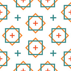 Abstract geometric seamless pattern. Vector hand drawn illustration