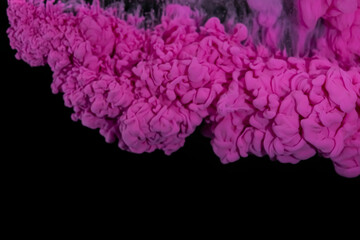 Pink Acrylic Ink Paint In Water