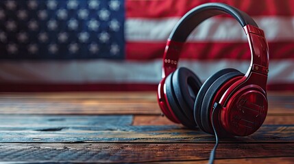 Language Notes: Headphoneswith language entries and an American flag, symbolizing the journey of...