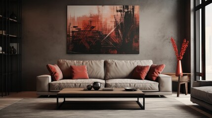 Modern sofa in a living room