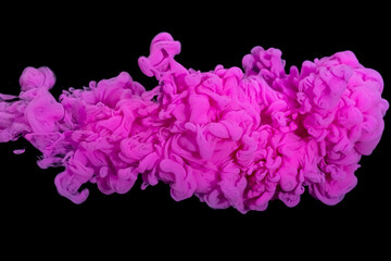 Pink Acrylic Ink Paint In Water