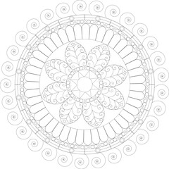 Vector Mandala Coloring Pages & Books
