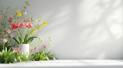 a white vase filled with flowers