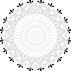 Vector Mandala Coloring Pages & Books