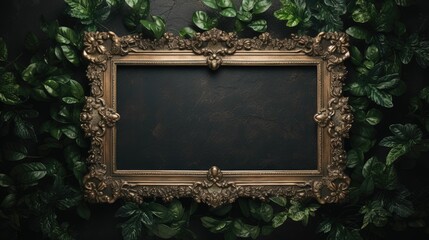 Wooden frame mockup, copy space for artwork, photo or print presentation