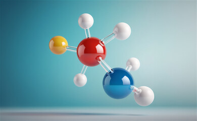 3d model of a chemical on a blue background