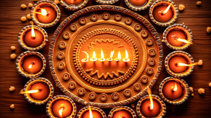 Celebrate the joyous festival of Diwali with this colorful illustration