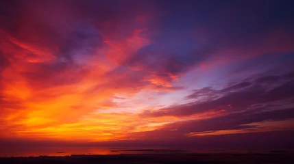 Fotobehang Beautiful evening sky, sunset image © SF