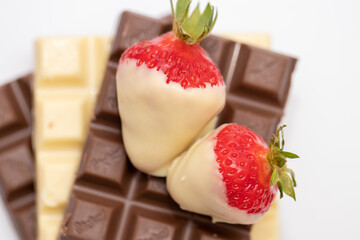 strawberries with chocolate