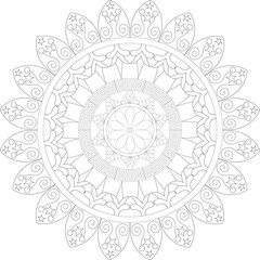 Vector Mandala Coloring Pages & Books