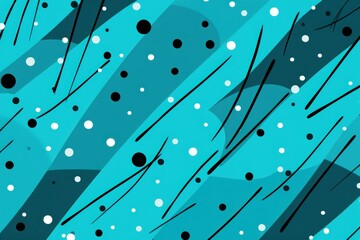 Cyan diagonal dots and dashes seamless pattern vector illustration