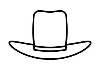 Icono negro de sombrero de cow-boy. - obrazy, fototapety, plakaty