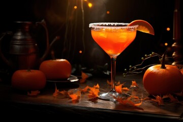 Halloween pumpkin cocktail pampkintini