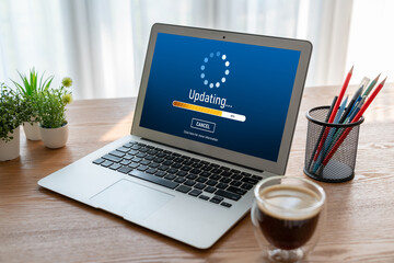 Software update on computer for modish version of device software upgrade