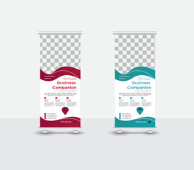 Corporate rollup banner template for business template design