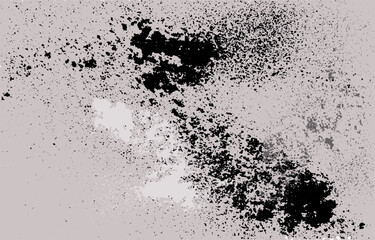 Grunge Texture. Abstract Surreal Vector Background with Black and Beige Grungy Stains on a Ash Gray Layout. Simple Irregular Rough Print ideal for Layout, Cover. No text.Ashen Textured Modern Design. 