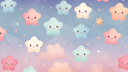 cute stars pastel pattern. cartoon star background